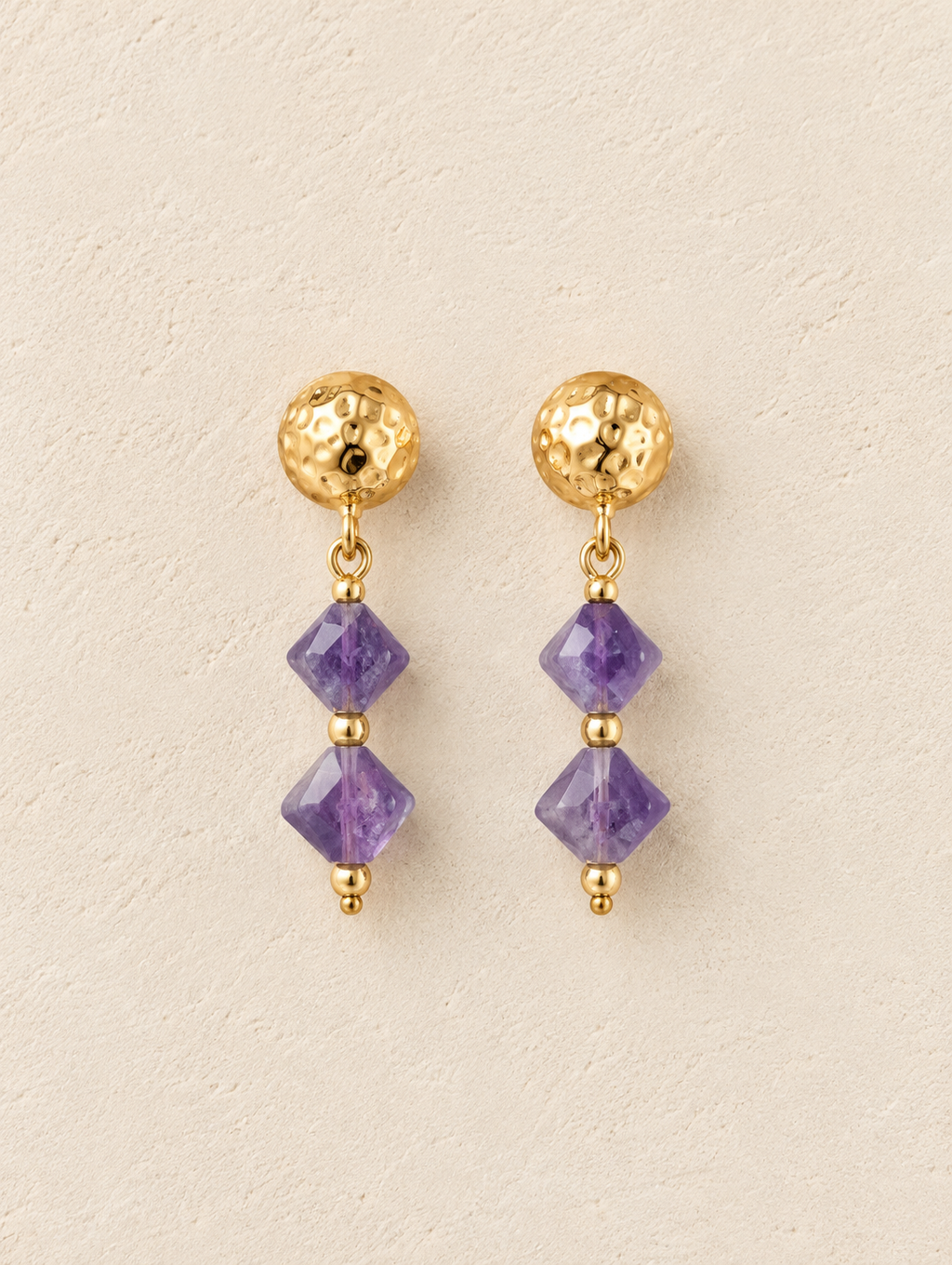 BOUCLES D’OREILLES AMÉLYSSE – AMÉTHYSTE