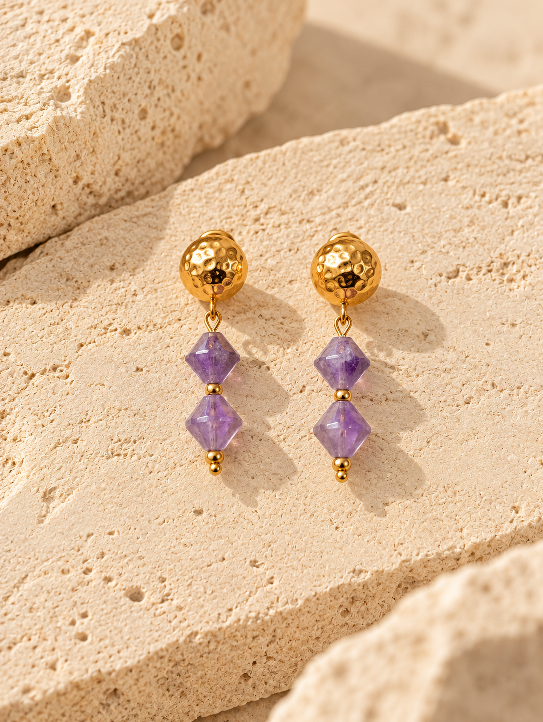 BOUCLES D’OREILLES AMÉLYSSE – AMÉTHYSTE