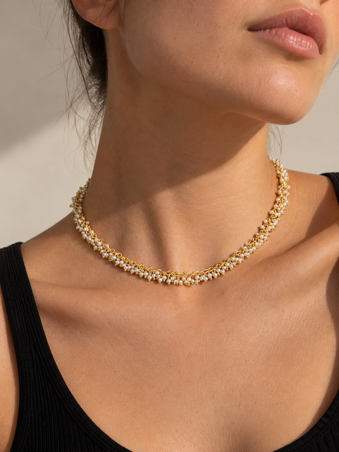 COLLIER PERLORIA CÉLESTE